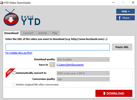 YTD Video Downloader app