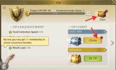 Get free VIP rewards Game of Empires