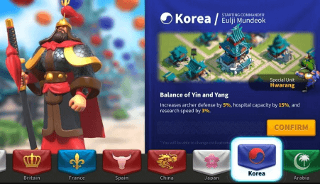 South Korea is the best civilization at the last of Rise Of Kingdoms