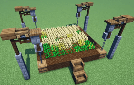 Build a farm in Minecraft 2023